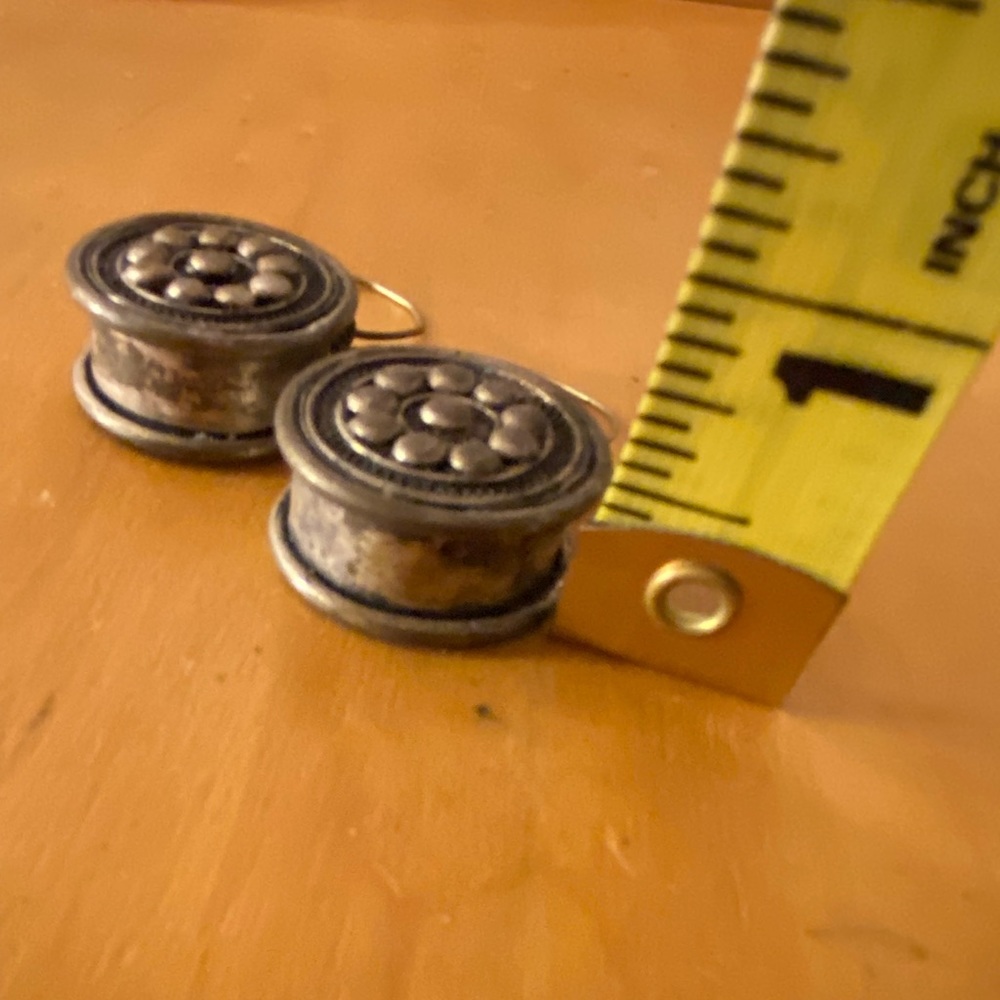 Unique Tribal Gauge Earrings Silver Handmade - Picture 10 of 10